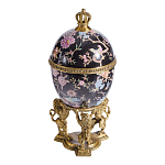 Шкатулка в форме яйца на величественных львах из фарфора с бронзовыми элементами Eden Garden варинант исполнения - 3 | Loft Concept в Нижнем Новгороде