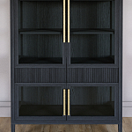 Витрина Primo со стеклянными фасадами и 2 ящиками Черный дуб варинант исполнения - 2 | Loft Concept в Нижнем Новгороде