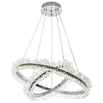 Люстра два кольца с хрустальным декором Rowan Crystal Ring Horizontal Chrome Chandelier варинант исполнения - 2 | Loft Concept в Нижнем Новгороде