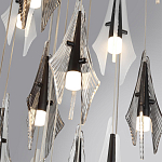 Люстра каскадная с 24-мя рельефными прозрачными плафонами в форме лепестков Glass Pod  варинант исполнения - 6 | Loft Concept в Нижнем Новгороде