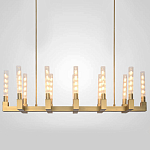 Люстра CANELLE Linear Chandelier 12 Modern Brass варинант исполнения - 5 | Loft Concept в Нижнем Новгороде