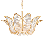 Люстра в форме тюльпана с лепестками из прозрачных стеклянных бусин Hanging Flowers варинант исполнения - 3 | Loft Concept в Нижнем Новгороде