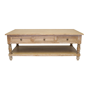 Стол журнальный с полкой и тремя ящиками Edwin