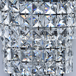 Бра настенное цвета хром с прозрачными квадратными хрустальными подвесками Crystal Regena варинант исполнения - 5 | Loft Concept в Нижнем Новгороде