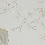 Обои ручная роспись Summer Night Blossom Colourway SC-122 on Bleached white dyed silk варинант исполнения - 2 | Loft Concept в Нижнем Новгороде