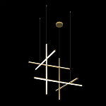 Люстра с 6-ю  пересекающимися цилиндрическими плафонами на тонких тросах Trumpet tube варинант исполнения - 3 | Loft Concept в Нижнем Новгороде