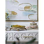 Чаша с цветочным орнаментом на бронзовых ножках Eden Garden варинант исполнения - 2 | Loft Concept в Нижнем Новгороде