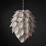 Люстра белая каплевидной формы из цветков лилии White Natural Lines варинант исполнения - 4 | Loft Concept в Нижнем Новгороде