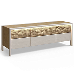 ТВ тумба 2 двери и 2 ящика с подсветкой на рельефном фасаде Warm Industrial варинант исполнения - 5 | Loft Concept в Нижнем Новгороде