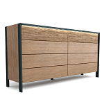 Комод 8 ящиков с подсветкой на рельефном фасаде Warm Industrial варинант исполнения - 5 | Loft Concept в Нижнем Новгороде