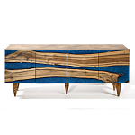 Стильный Буфет лофт 4 двери Cabinet Crimson River фасад эпоксидная смола  варинант исполнения - 1 | Loft Concept в Нижнем Новгороде