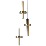 Каскадный светильник с 3-мя плафонами Flos Brass Metal Acrylic Trio Hanging Lamp варинант исполнения - 2 | Loft Concept в Нижнем Новгороде