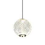 Подвесной светильник с прозрачным рифленым плафоном в форме шара Crystal Globule варинант исполнения - 1 | Loft Concept в Нижнем Новгороде