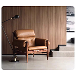 Кресло с деревянным каркасом и обивкой из натуральной кожи Medieval Furniture варинант исполнения - 3 | Loft Concept в Нижнем Новгороде