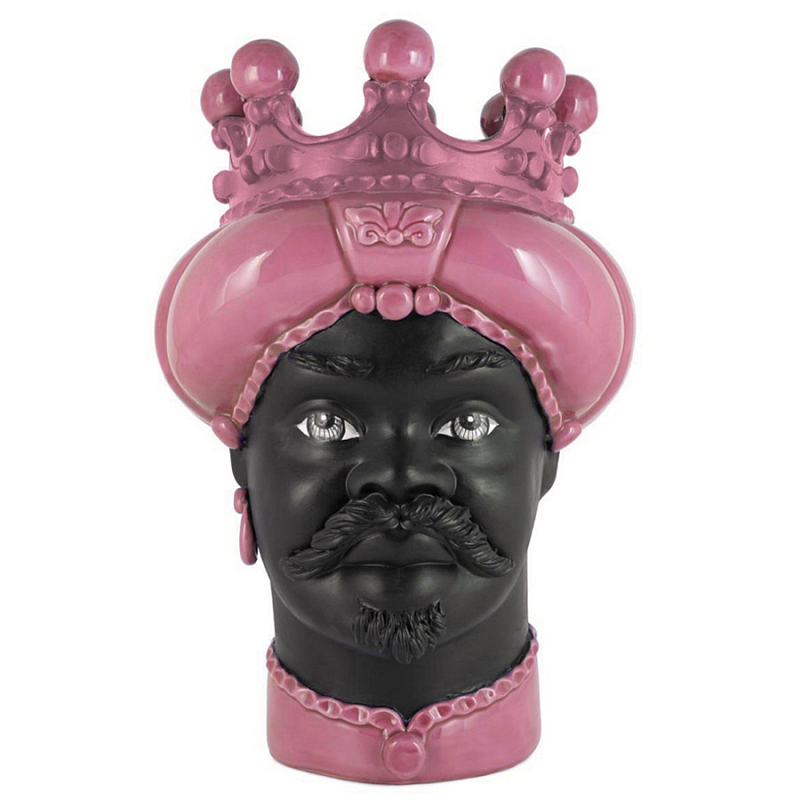 Ваза Vase Moro Man Crown Dark Pink Черный Розовый в Нижнем Новгороде | Loft Concept 