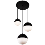 Каскадный светильник с 3-мя плафонами шары Ponzio Flos Cascade Trio Black Sphere Hanging Lamp варинант исполнения - 1 | Loft Concept в Нижнем Новгороде
