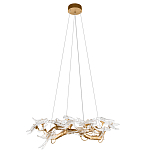 Люстра подвесная с прозрачными стеклянными птичками на ветвях Диаметр 80 см Serip Voa варинант исполнения - 2 | Loft Concept в Нижнем Новгороде