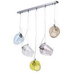 Люстра линейная с 5-ю разноцветными стеклянными плафонами Kaleido варинант исполнения - 2 | Loft Concept в Нижнем Новгороде