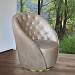 Кресло вращающееся велюровое кремовое Rotation варинант исполнения - 4 | Loft Concept в Нижнем Новгороде