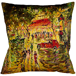 Подушка декоративная с цветным принтом Impressionism in Paris варинант исполнения - 1 | Loft Concept в Нижнем Новгороде