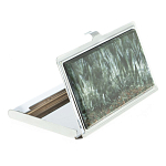 Визитница карманная металлическая с накладкой из натурального камня Серафинит Stone Business Card Holders  варинант исполнения - 2 | Loft Concept в Нижнем Новгороде