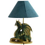 Настольная лампа с абажуром Дракон Green Dragon Синий абажур варинант исполнения - 2 | Loft Concept в Нижнем Новгороде