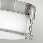 Потолочный светильник для ванных комнат цвета никель с плафоном из опалового стекла и декоративными держателями Hinkley варинант исполнения - 4 | Loft Concept в Нижнем Новгороде