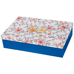 Чайный набор из фарфора синий на 6 персон 12 предметов Flower Porcelain Collection варинант исполнения - 3 | Loft Concept в Нижнем Новгороде