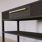 Дизайнерская Консоль с полкой и ящиком Primo Темный орех варинант исполнения - 4 | Loft Concept в Нижнем Новгороде