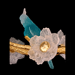 Люстра круглая на золотом каркасе с птичками и цветочным декором Miscellaneous herbs варинант исполнения - 7 | Loft Concept в Нижнем Новгороде