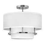 Потолочный светильник с двухслойным белым текстильным абажуром Hinkley варинант исполнения - 20 | Loft Concept в Нижнем Новгороде
