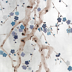 Обои ручная роспись Plum Blossom Hokusai on Tarnished Silver gilded paper варинант исполнения - 2 | Loft Concept в Нижнем Новгороде