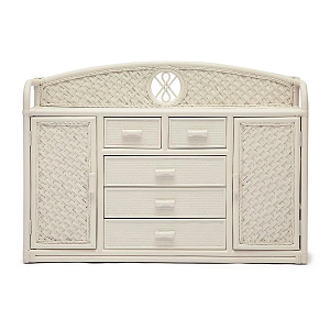 Комод из натурального ротанга Weavella белый