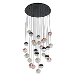 Люстра каскадная с черным круглым основанием 27 подвесов Celestial Waltz варинант исполнения - 2 | Loft Concept в Нижнем Новгороде