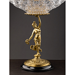 Чаша стеклянная прозрачная на бронзовой подставке с фигуркой девушки Eden Garden варинант исполнения - 6 | Loft Concept в Нижнем Новгороде