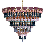 Люстра круглая с декором из разноцветных элементов в виде листьев Changing Seasons варинант исполнения - 4 | Loft Concept в Нижнем Новгороде