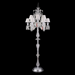 Торшер с 12-ю белыми текстильными абажурами и хрустальными подвесками Lustre Reverie варинант исполнения - 1 | Loft Concept в Нижнем Новгороде