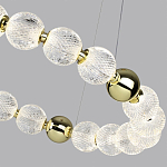 Люстра подвесная кольцевая с прозрачными рифлеными шарообразными плафонами Crystal Globule варинант исполнения - 4 | Loft Concept в Нижнем Новгороде