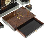 Настольный письменный набор с часами из природного камня обсидиана Royal Stone варинант исполнения - 4 | Loft Concept в Нижнем Новгороде