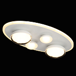 Потолочный светильник овальной формы белого цвета с 4-мя лампами Lunar Pebbles варинант исполнения - 3 | Loft Concept в Нижнем Новгороде