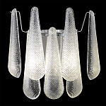 Бра с подвесками из рифленного стекла в форме капель на основании цвета хром Textured Glass варинант исполнения - 1 | Loft Concept в Нижнем Новгороде