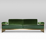 Эксклюзивный Диван в стиле Арт-деко Phoenix с элегантными латунными элементами  варинант исполнения - 1 | Loft Concept в Нижнем Новгороде