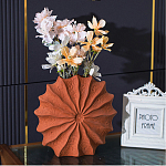 Ваза керамическая в виде круглой терракотовой морской раковины Galapagos варинант исполнения - 3 | Loft Concept в Нижнем Новгороде