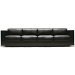 Дизайнерский кожаный диван черный Poltronova Saratoga Sofa варинант исполнения - 3 | Loft Concept в Нижнем Новгороде