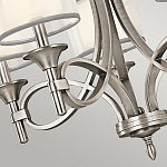 Люстра с белыми тканевыми абажурами в прозрачных стеклянных цилиндрах Kichler варинант исполнения - 8 | Loft Concept в Нижнем Новгороде