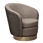 Кресло вращающееся черно-золотая рогожка Julia Armchair Golden Belt варинант исполнения - 1 | Loft Concept в Нижнем Новгороде