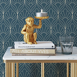 Подсвечник золотая обезьяна с блюдцем Golden Monkey варинант исполнения - 1 | Loft Concept в Нижнем Новгороде