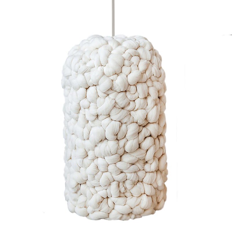 Вязаный Светильник Wool Knitted Lamp Elongated Shape Бежевый Вязаный Светильник Wool Knitted Lamp Elongated Shape Бежевый в Нижнем Новгороде | Loft Concept