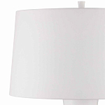 Торшер белый с тканевым абажуром на деревянном основании Graceful Silhouette варинант исполнения - 2 | Loft Concept в Нижнем Новгороде