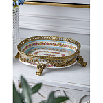 Чаша с цветочным орнаментом на бронзовых ножках Eden Garden варинант исполнения - 3 | Loft Concept в Нижнем Новгороде